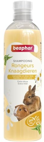 BEAPHAR - EIN unverzichtbares Shampoo für Kaninchen, Meerschweinchen und kleine Nagetiere - sehr fein - enthält Kamille und Aloe Vera - ohne Parabene und Silikon - pH-neutral - veganes Produkt - 250