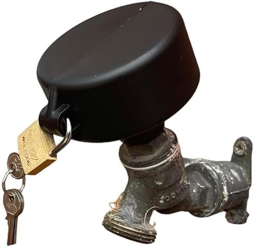 HowseHold Serratura esterna per rubinetto, blocca l'uso indesiderato, deterrente per ladri d'acqua, include lucchetto (1 blocco rubinetto) (1 confezione)