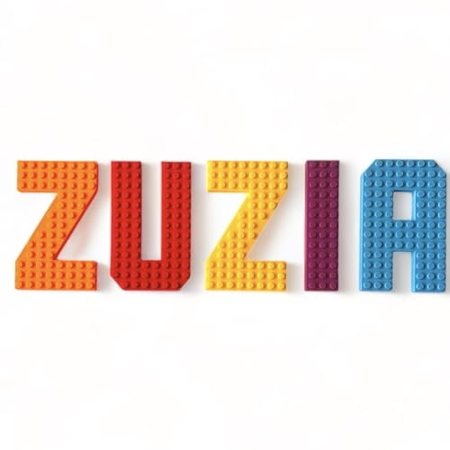 KAJAWIS 3D Buchstaben Stehende Buchstaben kompatibel mit Legosteinen Wandaufkleber Dekorationen Kinder (XL) - Multicolor - Bioplastic - Kunststoff - Kindgerecht (Child-friendly) - Alphabetbuchstaben