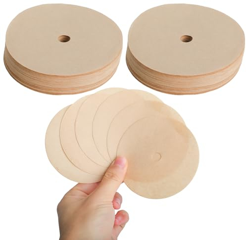 200 Stück Rund Kaffee Filterpapier,Papierfilter Ø 95mm Einweg Coffee Filters mit Löchern Kaffee,Kaffeemaschine Ersatz Papierfilter Sieb,Kaffeefilter mit Loch für Heim büro Bedarf Filterpapier