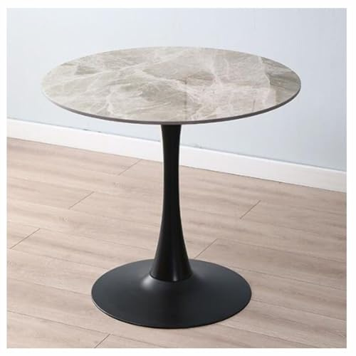 Bistrotisch, Marmor-Esstisch, 60/70/80 cm, runder Küchentisch mit Metallsockel, 4-Sitzer-Esstisch, Möbel, moderner Couchtisch für Küche, Esszimmer, Wohnzimmer (Größe: 70 cm, Farbe: 7)