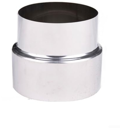 Connecteur de cheminée en acier inoxydable, réducteur de doublure/connecteur de tuyau - Adaptateur de cheminée pour tuyau de poêle, pour la connexion de tuyau de conversion (Ø90mm/Ø60mm)