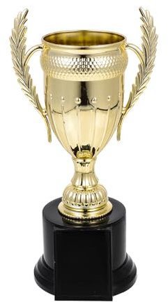 BESPORTBLE Gold Award Trophy, 9inch Plastic Gold Trophy Cup Golden Trophy Cup Winner Trophy for Sports Events, Competitions, Classroom School Rewards and Party Favors