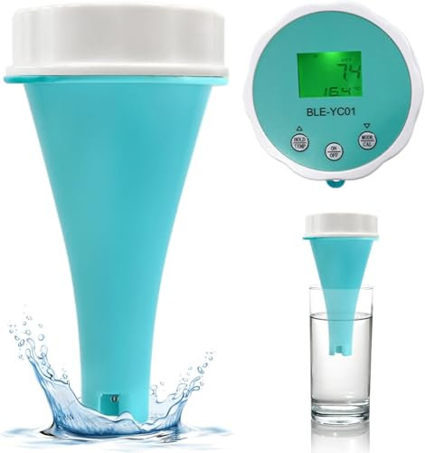 Testeur De Qualité De L'eau De Piscine, Testeur D'eau De Moniteur De Piscine Flottant, 6 En 1 PH ORP EC TDS Température Chlore, Connexion Bluetooth, Étanche IP67, Pour Piscines, Spas, Spas De Nage