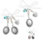 2 Stück Memorial Anhänger Brautstrauß, Hochzeitsstrauß Brautstrauß Anhänger Hochzeit Bouquet Foto Charme Vintage Oval Bildanhänger Schleife Perlen Hochzeitsstrauß Bilderrahmen für Brautparty Jubiläum