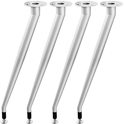Lot de 4 pieds de meubles en métal, en fer forgé, pieds de table de rechange pour verre, table basse, bureau, cône oblique, personnalisables