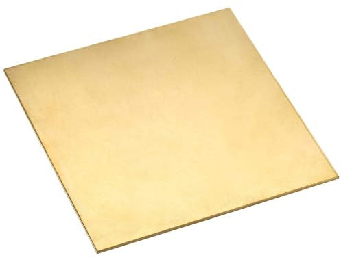 TA-VIGOR 2Pcs H62 Brass Sheet, 100mm x 100mm x 1.5mm Metal Sheet Brass Plates for DIY Crafts, Electrical, Repairs, Industry