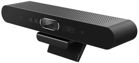 Knoruley 4K Camera USB Webcam Video Conference Camera with Microphone and Speaker AI Face Tracking Auto Focus 360° Voice Pickup