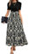 Spring Dress Fleurie Mes Commandes Et Elegant Femme Été Volants Robe Fluide Femme Été Col Rond Boheme Chic Bleu Marine Ample de Cocktail Manche Courte Elegante Robe Blanche Longue Bleu Marine L