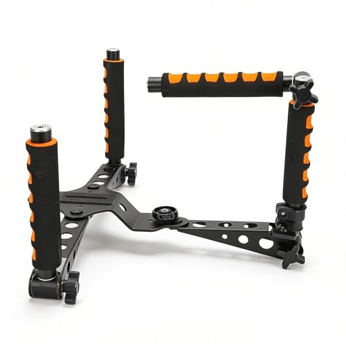 Bewinner Kamera -Schulter -Stütz -Rig -Kit für DSLR -Camcorder mit Einstellbarem Höhengriff, Faltbarer Stabilisator für das Filmemachen Im Outdoor, Leichtgewicht von Aluminiumlegierung,
