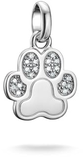 THOMAS SABO Paw with Stones Connect Silver Charm Pendant Recycled 925 Silver