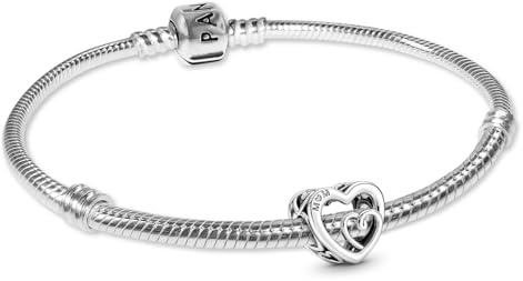 PANDORA Damen-Starterarmband Silber Geschenk-Set Mom Unendliche Herzen | Schmuck Bundle Armband mit Charm für Mütter, 925 Sterlingsilber, schönes Geschenk