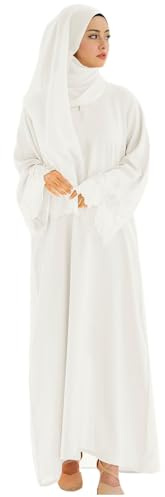 Foweknow Gebetskleidung Für Frauen Abaya Muslim Kleid Damen Mit Hijab Lose Langen Ärmeln Maxi Muslimische Kleider Jilbab Ganzkörper Gebetskleid Islamischer Ramadan Eid Kleidung