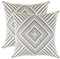 TreeWool Dekorativer Kissenbezug (55 x 55 cm, Graphit Grau) Kaleidoskop Design 100% Baumwolle (2er Pack)
