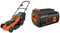 BLACK+DECKER Tondeuse 48 cm sans Fil, Tondeuse à Gazon Electrique 36V avec 2 Batterie 36V 2 Ah, 7 hauteurs réglables & Batterie 36 V Li-ION 2,0 Ah pour Les Travaux de Bricolage
