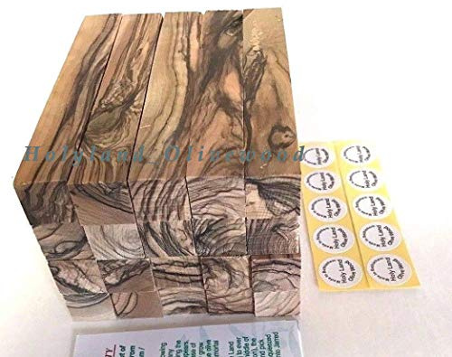 10 ~ Bethlehem Olive Wood Pen Blanks With Certificates Authentic-Premium Quality