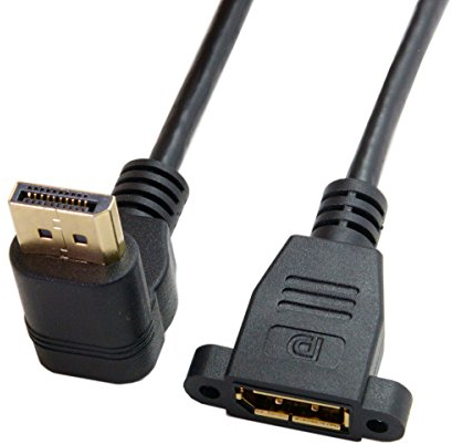 Port d'affichage Cablecc DisplayPort mâle à Femelle Câble d'extension coudé à 90 degrés vers Le Haut