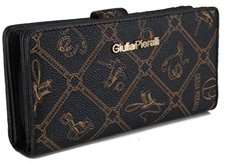 RAUMWUNDER GELDBÖRSE, Trendige DAMENBÖRSE Portemonnaie, VIELE FÄCHER XXL, Coffee (Schwarz)