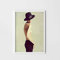 Boris Draschoff Hochwertiger Kunstdruck Poster Print – Black hat Lady - Künstler A2-420mm x 594mm Badezimmer Deko Bilder Wohnzimmer Poster & Kunstdrucke | Lieferung ohne Rahmen