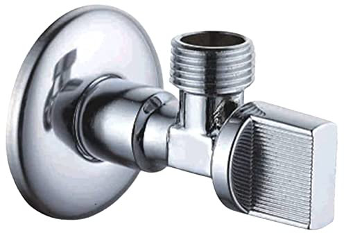 GOSHE Eckkugelhahn mit Teflonkugel, Messing, Zuverlässig, Sicher, Messingventil, 1/2x3/4 Gewinde, Anschluss an einen Wasserhahn, Geschirrspüler, Waschmaschine oder Bidet, Einfache Installation