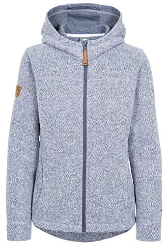 Trespass Women's Reserve Warm Microfleece Jacket With Hood 260 gsm, Denim Blue, XXL UK