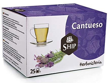Ship - Infusión de Cantueso - Caja de 25 Unidades - Favorece la Digestión, Alivia la Congestión Nasal y Cuida de tu Piel - Contiene Principios Activos - Infusiones y Tés