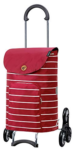 Andersen Shopper Treppensteiger Scala Stahl mit Rad Ø 3 x 13cm und 41 Liter Tasche Mia rot