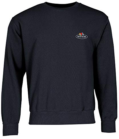 Fruit of the Loom Sweatshirt mit kleinem Vintage-Logo, Farbe:deep Navy - Vintage-Logo klein, Größe:XL