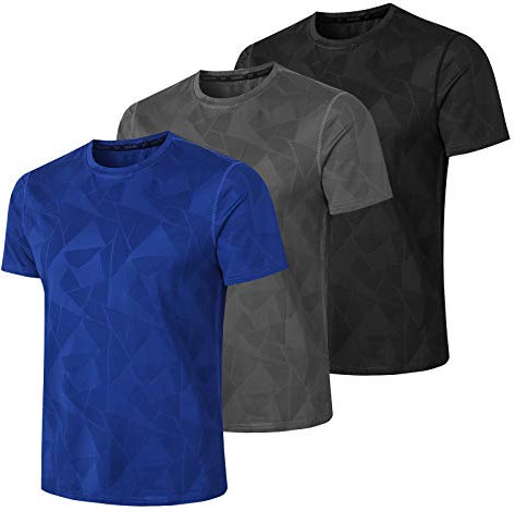 MEETWEE Men’s Sports T-Shirt, Short Sleeve Running Top Breathable Gym Tops Training T Shirt for Workout Fitness Jogging