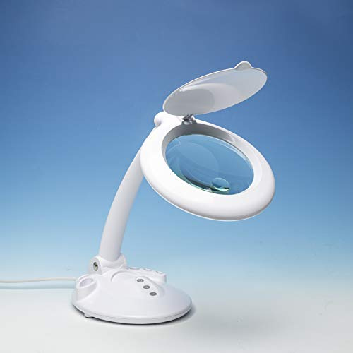 Lightcraft LED Lupe Tischlampe mit Organizer Basis
