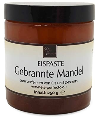 Gebrannte Mandeln Eispaste Variegatos Eis Desserts Pralinen Zum Verfeinern von lecker Eis Getränke Kuchen Kekse Tortencremes Eiscremes Inhalt 250 g