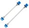 MTB Road Bike Cycling Wheel Hub Non Quick Release Lock Skewers Sets, Hex Locking Skewer M5 Hex Head Anti Theft Secure Lock Skewers (MTB-Blue)