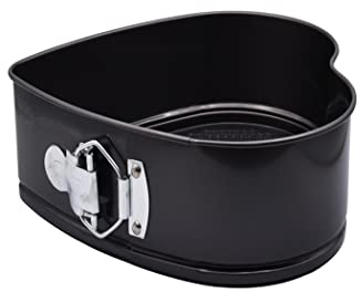 Abcsea 1 Stück Springformen, Backformen für Kuchen, Robuster 1 mm Kohlenstoffstahl, Puddingform, Springform Kuchenform Herz, Backform mit Antihaftbeschichtung, 19 cm