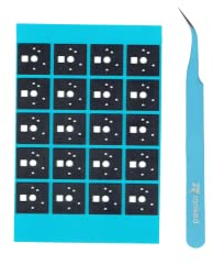 Ranked Premium Schalter Pads Kit für DIY Benutzerdefinierte Mechanische Tastatur | Poron Schaum | 0.5mm dick (Poron 240 STK + 2 Pinzetten)