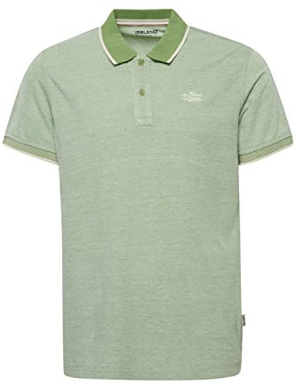 Blend 20715192 Polo Herren Poloshirt Polohemd mit Polokragen Logo-Stickerei Regular Fit, Größe:M, Farbe:Green Eyes (160224)