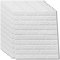 Pannelli adesivi, da parete, 77 cm x 70 cm X 2 mm,10 pezzi, bianco, autoadesivi, 3D, adesivi murali, mattone, impermeabile, in PVC, per camera da letto, soggiorno, cucina, ufficio