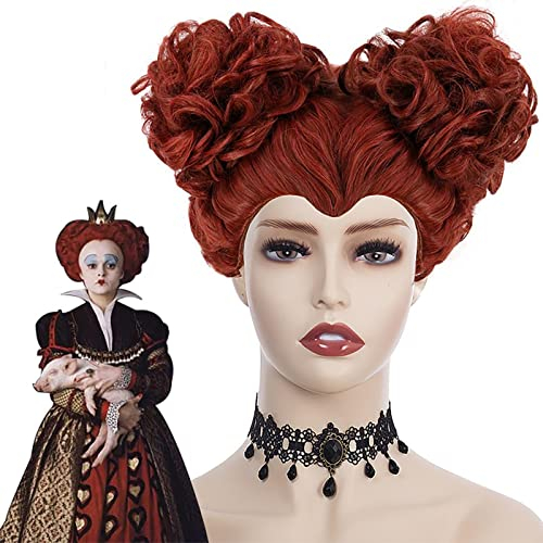 GIMOCOOL Hocus Pocus Kostüm Winifred Perücke, rotbraune Perücken für Frauen Damen Halloween Kostüm Cosplay Perücken, Cosplay Winifred Sanderson Perücke inspiriert von Hocus Pocus kurz braun