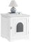 Yaheetech Wooden Cat House Indoor Cat Kennel House Cat Condo Cat Washroom Cat Litter Box Enclosures Cat Cave Bedside Cabinet