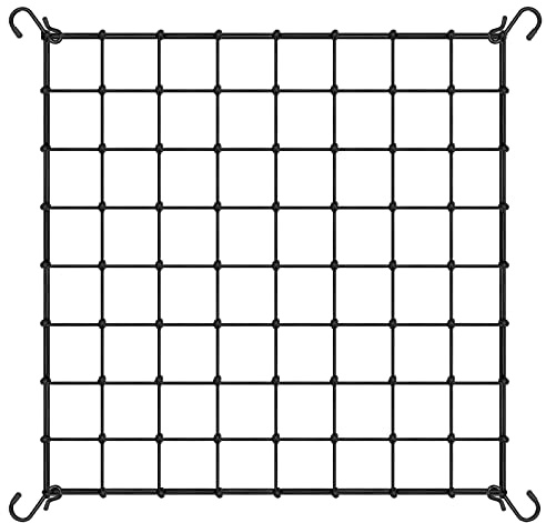 VIVOSUN Ranknetz 120x120 cm, Elastisches Spaliernetz mit 4 Haken | SCROG-Netz, Pflanzennetz als Rankhilfe für Tomaten, Gurken, Erbsen, Kletterpflanzen