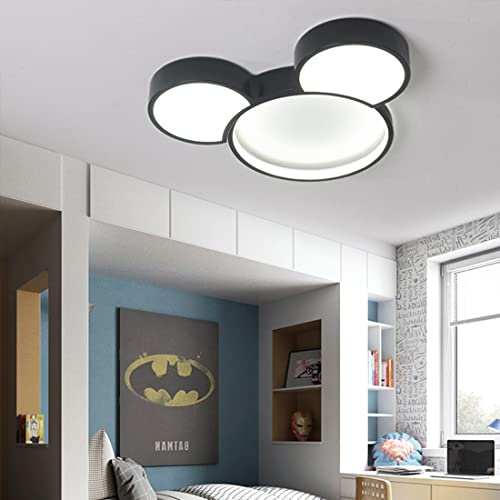 50 cm Mickey Mouse Dimmbar Kinder Deckenleuchte Modern Cartoon LED Rund mit Fernbedienung Kronleuchter Kinderzimmer Kinderzimmer Jungen Schlafzimmer Wohnzimmer Esszimmer Hängende Beleuchtung