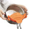 ZAIGON Passoire en silicone alimentaire- Accessoires de cuisine- 100% sans BPA- Passoire et égouttoir pour pâtes,fruits,légumes- Passe au lave-vaisselle- Parfait pour poêles,casseroles et bols, orange