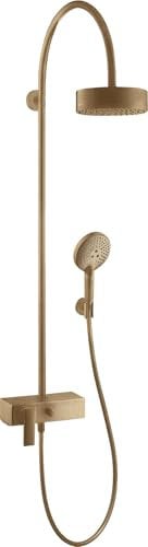 hansgrohe Axor Starck ShowerSolutions Showerpipe mit Einhebelmischer und 1jet Kopfbrause, Farbe: Brushed Bronze