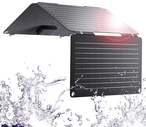 BigBlue 30W Chargeur Solaire ETFE avec Béquille, Panneau Solaire Portable SolarPowa 30 avec Ports CC, PD 20W USB-C et USB-A, Étanche IP65, Compatible avec Phone, Samsung, Petite Centrale Électrique
