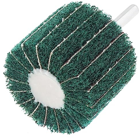 ChgImposs Nylon Fiber Flap Wheels, Scouring Pad Abrasive Buffing Flap Wheel for Drill Rotary Tools, Scouring Pad Inclusion Sand Fiber Grinding Head