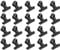 20Pcs Black Binder Clips,Metal Bull Clips, Metal Hinge Clips for Food Packages, Mini Picture Small Paper Clamps, Photo File Document Clip Home and Office Supplies