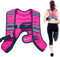 Stepfowarder Gewichtsweste, 3kg / 5kg Trainingsweste mit Reflexstreifen und Verstell-Riemen, Fitnessweste für Krafttraining, Laufen, Cardio und Fitness (3 KG - Rosarot)