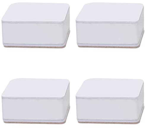 HYWHUYANG 4 Pack Möbelaufzug,Selbstklebende Bettaufzüge Carbon Stahl Möbel Tisch Sofa Aufzug mit Filz Pad Möbel Stuhl Tisch Aufzüge,Lift Möbel Bett Aufzüge zu schweren Möbeln oder Betten(weiß)
