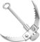 Topyond Edelstahl Kletterklaue, Outdoor Grappling Hook aus Edelstahl Mit Seil, 3 Klauen Klapphaken, Outdoor-Seilausrüstung, Klappbarer Überlebenshaken Für Bergsteigen, Klettern Und Bergung
