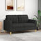 ZEYUAN 2-Sitzer-Sofa Schwarz 140 cm Stoff, Sofa Wohnzimmer, Jugendsofa, Relaxsofa, Sofas & Couches, Sofa Für Schlafzimmer, Jugend Kinderzimmer