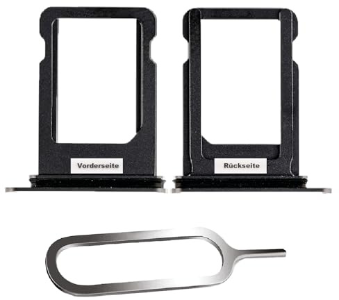 IS-TECK SIM-Kartenhalter Ersatz SIM-Tray Kompatibel mit iPhone X (10) inklusive SIM-Nadel SIM-Kartensteckplatz (Space Grau)
